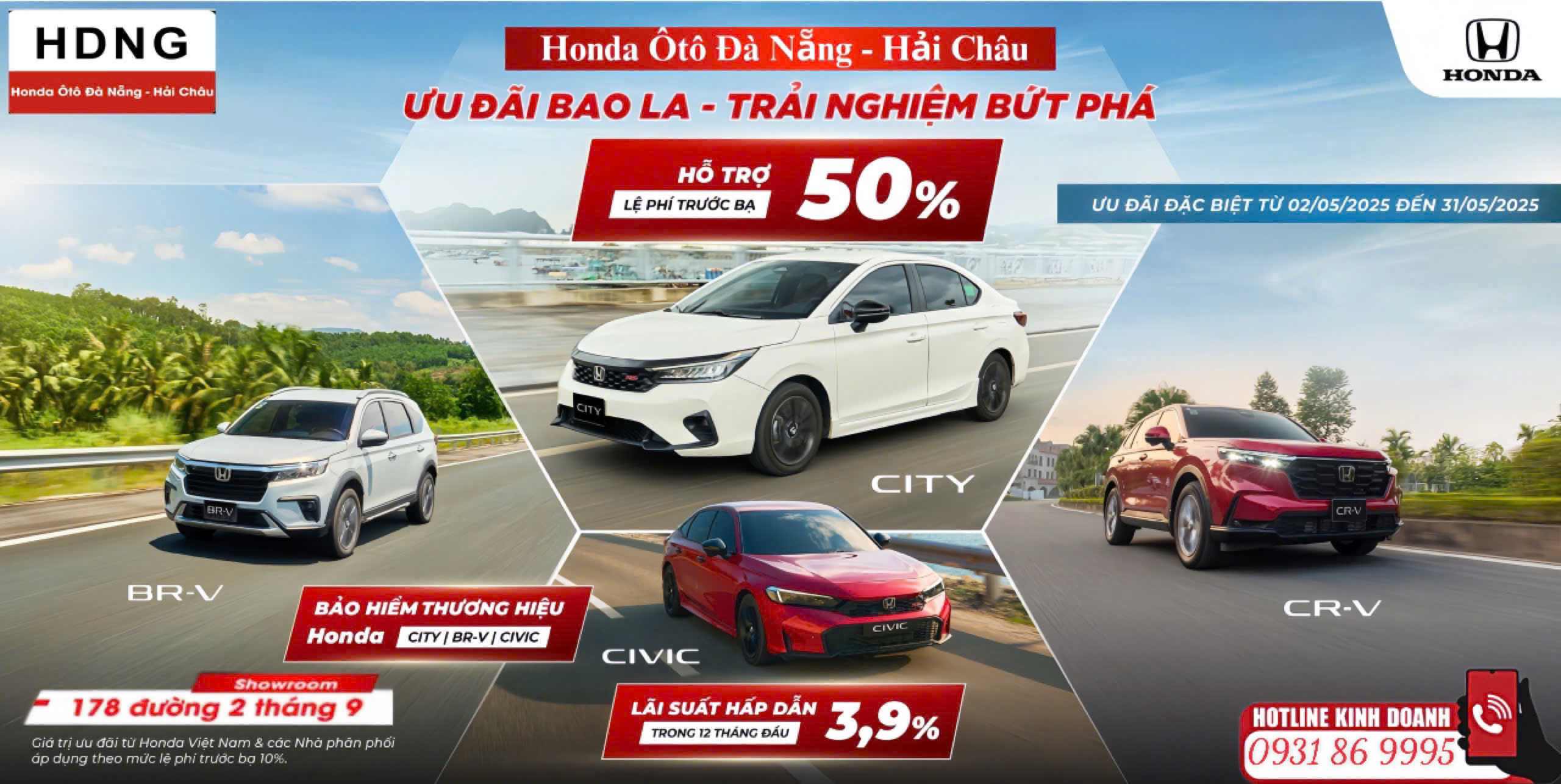 Chương trình ưu đãi xe Honda tháng 5